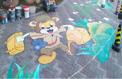  天长夏季画地面彩绘会遇到的问题