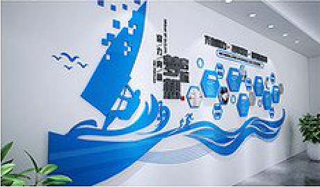  天长海浪主题文化墙如何设计？