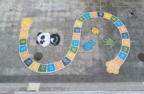  天长地面游戏彩绘